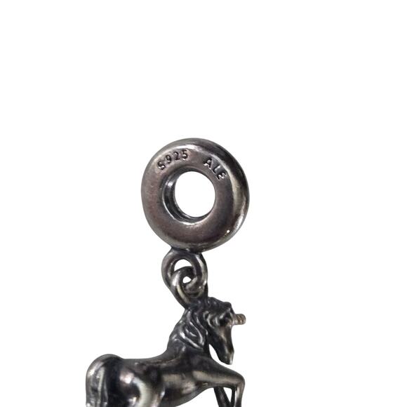 Genuine Pandora Gold & Silver Unicorn Charm Gold Horn S925 ALE - Picture 2 of 4